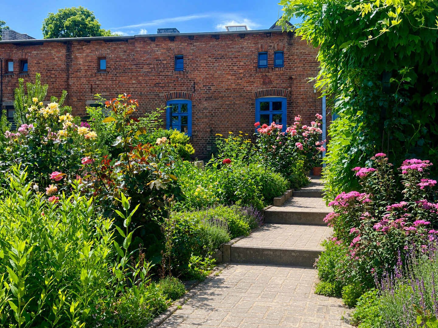 Hausansicht vom großen Garten