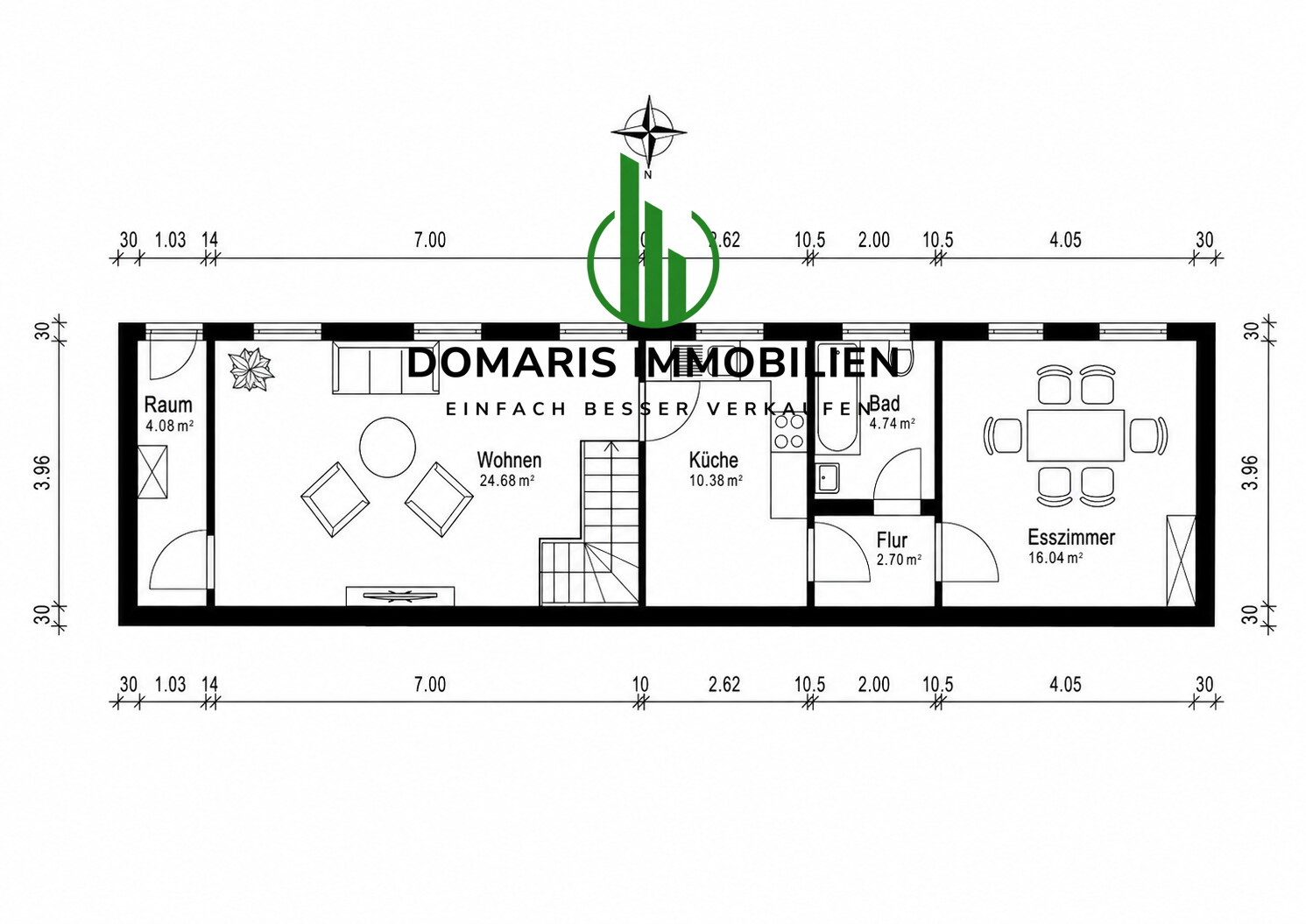 Grundris OG Vermietetes Wohnhaus
