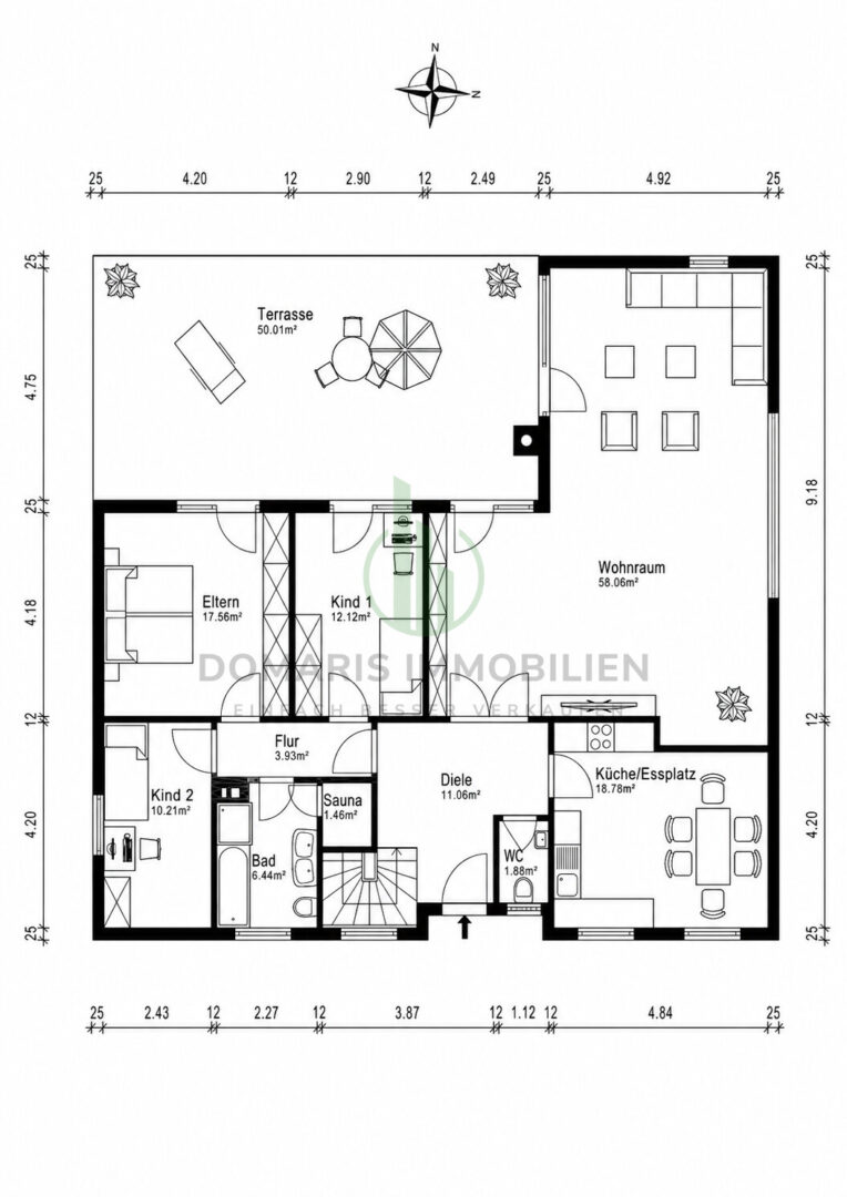 Grundris EG Wohnhaus